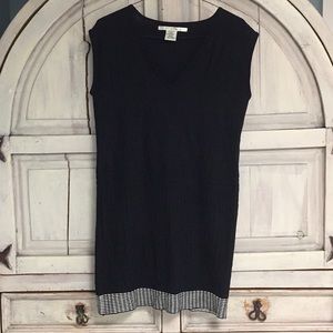 Max Studio cable knit sleeveless black dress